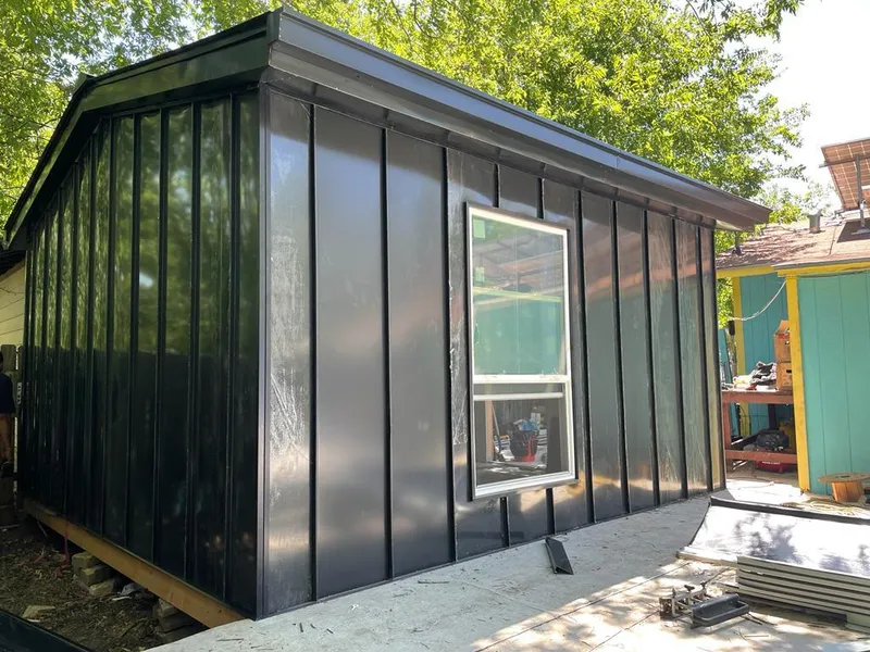 Black standing seam metal wall panels for Metal Roof Installation in East Longmeadow